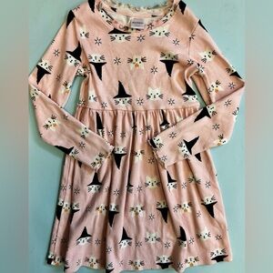 Hanna Andersson Pink Cat Print Kids Dress